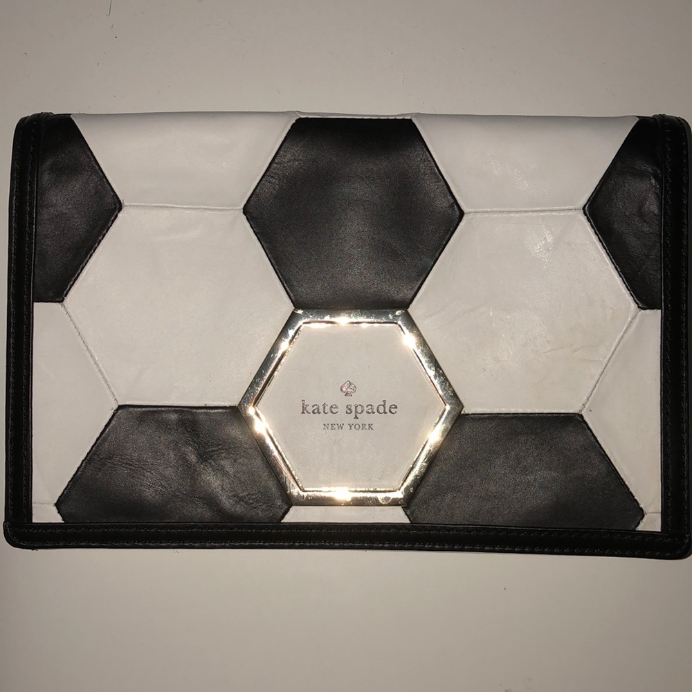 kate spade soccer clutch
